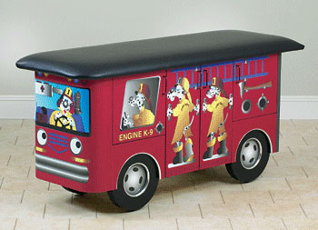 Pediatric Examination Table Engine K-9 with Dalmation Firefighters - Clinton Industries